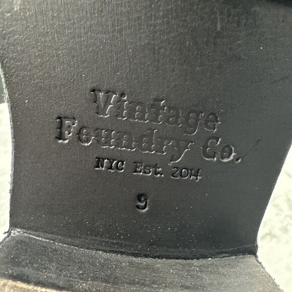 Vintage Foundry Co. Womens Miriam Biker Buckle Ankle Boots Size 9 Black Leather - Picture 8 of 9